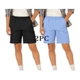 thumbnail image 2 of HAOTAGS Teen Boys School Uniform Shorts 2PC (5-15), Casual Summer Cargo Shorts with Multi-pockets Black 11-12 Years, 2 of 10