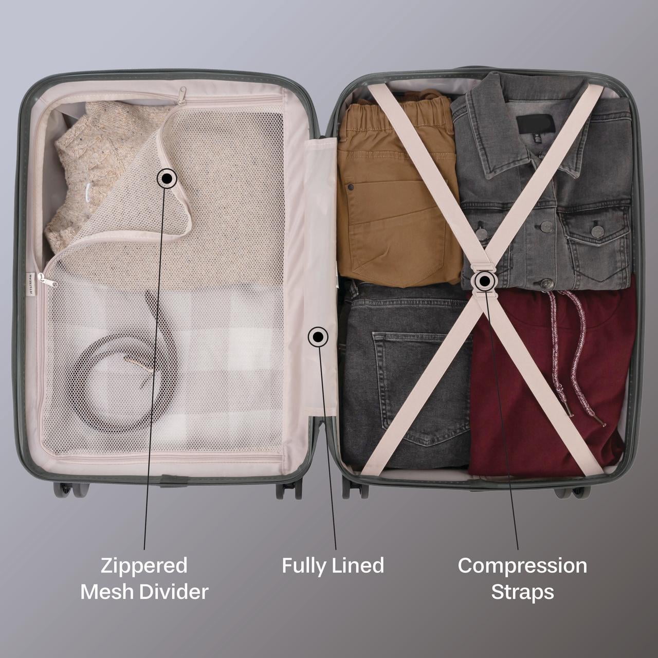 3-Piece Hardside Luggage Set: 28 Inch