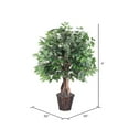 thumbnail image 4 of Vickerman 4' Artificial Ficus Extra Full Bush, Rattan Basket, 4 of 6
