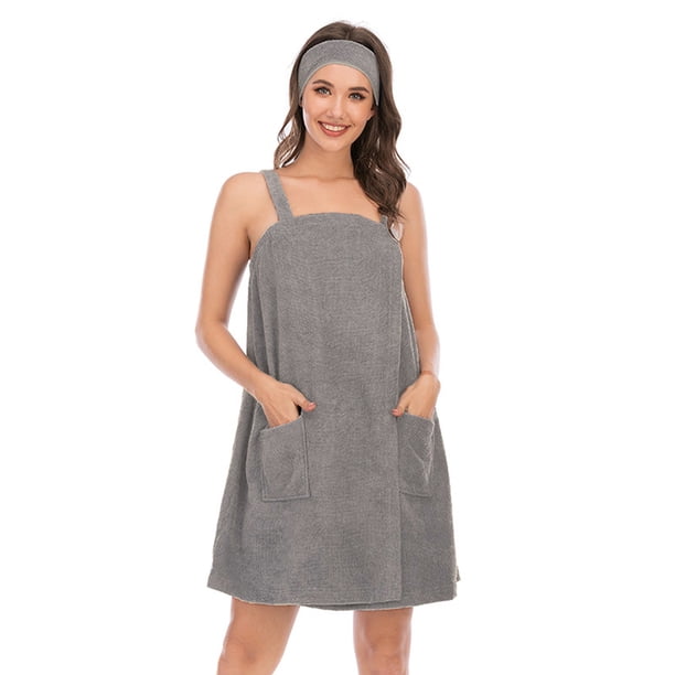 Gibobby Bata de seda para mujer NOVEDAD DE VERANO 2023, muebles para el , albornoces, toallas de baño simples absorbentes, pijamas cómodos para mujer(Gris,M)