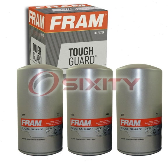 3 pc FRAM TG3786 Tough Guard Engine Oil Filters for 30.00133-01 74339076 77-6725 83249-BS A30513 PMX-SR TP522 WSA-18417S Oil Change Lubricant Filters Fits select: 1999-2003 FORD F350