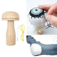 thumbnail image 7 of Darning Mushroom Kits Wooden Tool with Strong Handle and Gradual Curvature for Sewing Threads, Socks, Sweaters, 7 of 7
