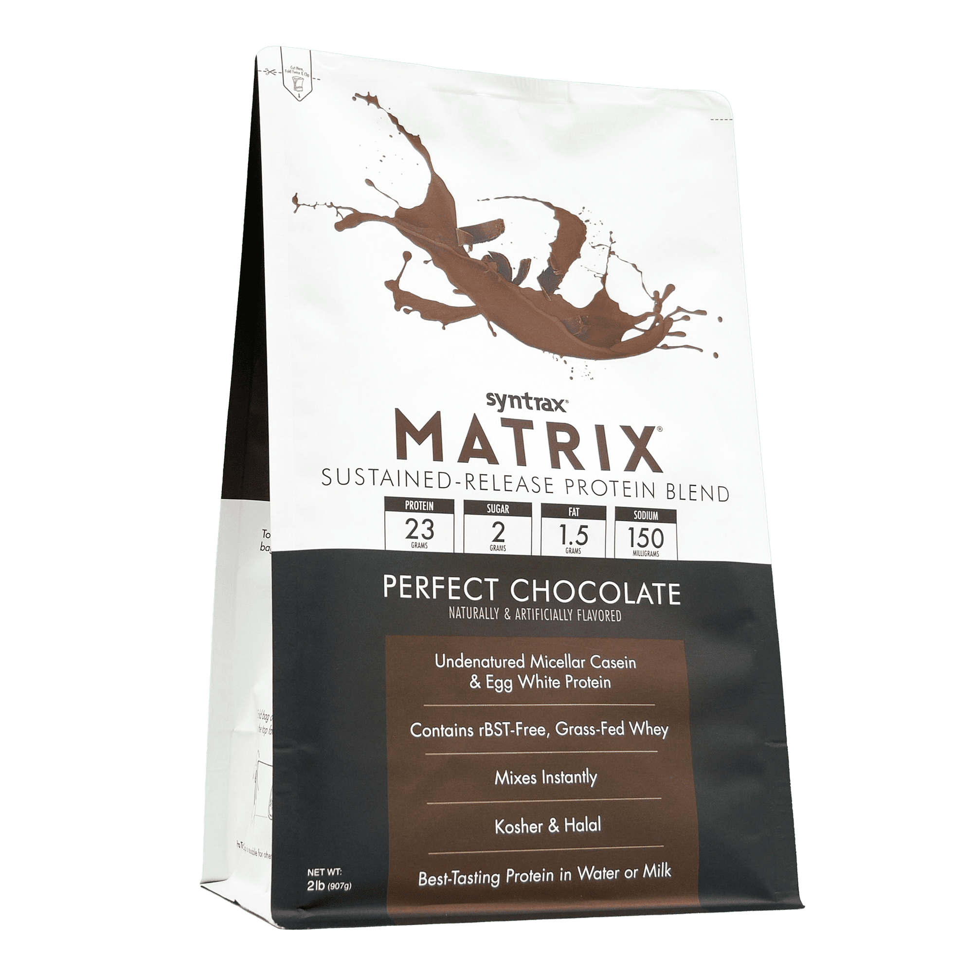 Syntrax Matrix Perfect Chocolate Sustained‑Release Protein Powder Blend 2 lb