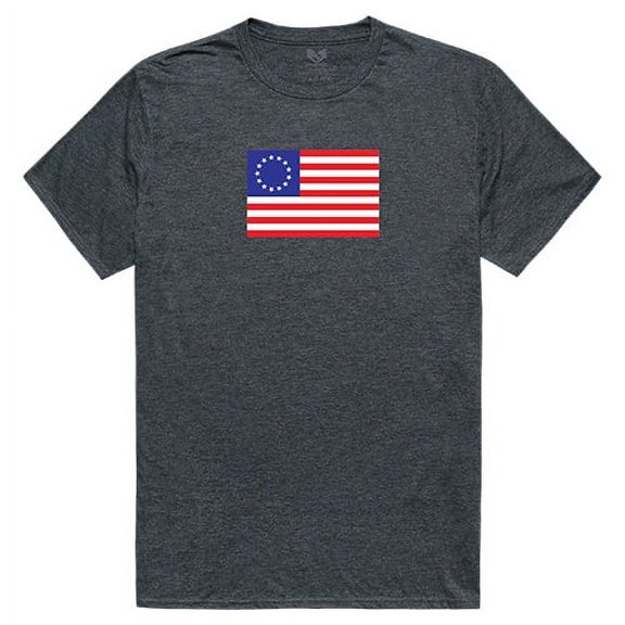 Rapid Dominance Betsy Ross 2 Relaxed Graphic Tee Shirt, Heather Charcoal - Extra Large