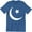 Blue, variant on Beautiful Cresent Moon And Star Design Icon Silhouette Emoticon Men's T-Shirt
