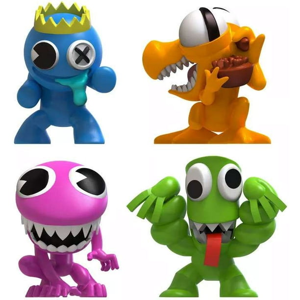 Rainbow Friends Purple, Orange, Green & Blue Figure 4-Pack (Neon