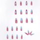 thumbnail image 3 of 24 señoras con arte de uñas, uñas postizas extralargas, parche para decoración de uñas con llama azul, uñas postizas, 24 uñas desmontables Ormromra HMHZ1995, 3 of 4