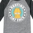 thumbnail image 3 of Garfield - Resting Cat Face - Toddler And Youth Raglan Graphic T-Shirt, 3 of 4