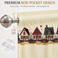thumbnail image 5 of AshasdS Cute Village Houses Row Window Valance Country Town Pattern Short Curtain Rod Pocket for Kitchen, 5 of 5
