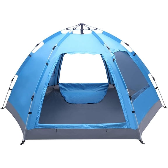 LiteHaven Camping Tent, Waterproof & Windproof Camping Dome Tent Automatic Pop Up Quick Shelter with Portable Carry Bag for Outdoor Hiking
