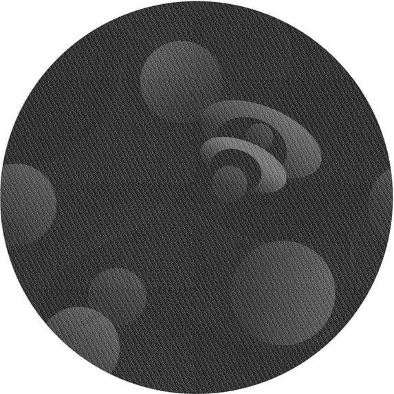 Ahgly Company Indoor Round Patterned Charcoal Black Area Rugs, 7' Round