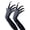 Black Black nails, variant on Punk Long Nails Paws Gloves Elastic Stretchy Arm Gloves Cosplay Event Armwear