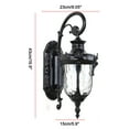 thumbnail image 2 of Outdoor Wall Mounted Light Fixture Exterior Waterproof Sconce Porch Lamp Black E26, 2 of 13