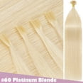 thumbnail image 3 of Benehair Russian Keratin Nail-U-Tip Hair Pre Bonded Remy Human Hair Extensions 1g US Fusion 16"-24", 3 of 11