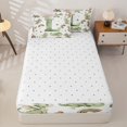 thumbnail image 4 of Castle Fairy Dragon Letter L Zipper Twin Comforter Sets with Fitted Sheet and 2 Pillowcases,Watercolor Animal Rainbow Zipper Bedding Set,4-Piece,Reversible, 4 of 6