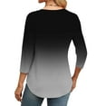 thumbnail image 4 of YEJIMAN Black Plus Size Tunic Tops For Women, Polyester,Spandex Cotton Tshirts For Women, 3/4 Length Sleeve Women's Tops Round Neck Casual Tunic Tops Basic Pleated Shirts Loose Fit 2025, 4 of 6