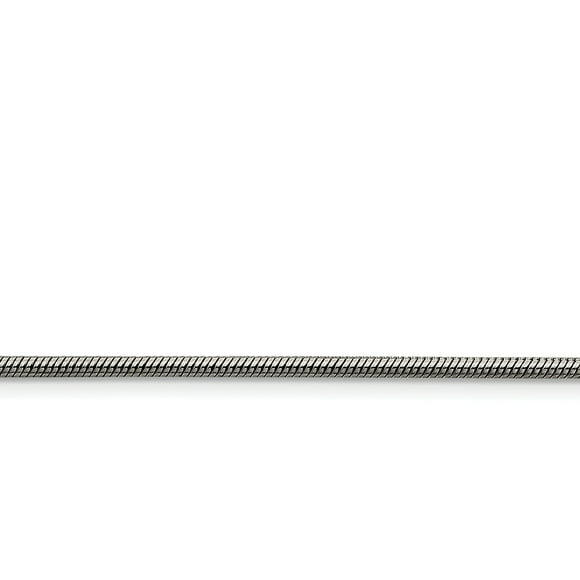 Stainless Steel 2.4mm 22 Inch Cubetto Omega Snake Chain Necklace Pendant Charm Round