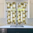 thumbnail image 4 of Sunflower Farmhouse Valance and Tier Curtains Set - 3 PC Floral Window Treatments, 4 of 5