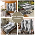 thumbnail image 6 of Gray Stripes Small Tapestry for Bedroom Wall Hanging Tapestry, Vintage Farmhouse Greyish Ripple Pattern Ceiling Backdrop Tapestries Poster Blanket Wall Decor for Teens Room Living Room Dorm 23" x 28", 6 of 8