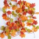 thumbnail image 4 of Guirnalda de hojas de arce artificiales de otoño, hojas de arce otoñales, para decoración del hogar, habitación, jardín, boda, fiesta, Halloween, Navidad, 4 of 5