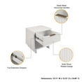 thumbnail image 4 of Manhattan Comfort Granville Engineered Wood Nightstand 1.0 in White, 4 of 11