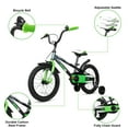 thumbnail image 7 of Hykolity Kids Bike, 16 Inch Children Bicycle for Boys & Girls Ages 4-6 Years Old, Rider Height 38-48 Inch, Sport Bike BMX Freestyle Handlebar Black Green, 7 of 7