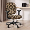 thumbnail image 3 of ZUXONGSY Leopard Print Office Chair Cover Set of 2 Piece Spandex Chair Protector Cover with Elastic Edge Skin Friendly High Back Computer Chair Cover Anti-Wrinkle Stylish Decor, 3 of 7
