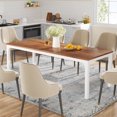 thumbnail image 5 of Tribesigns Dining Table for 6-8 Person, 78 inch Long Rectangular Kitchen Dining Table for Living Room and Dining Room, 78.7 x 27.5 x 29.5 Inches (Only Table, Walnut & White), 5 of 5