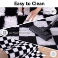 thumbnail image 7 of ZENELESS 8x10 Fluffy Rug for Living Room,Black and White Checkered Shaggy Soft Anti-Skid High Pile Carpet for Boys Girls Teen Room Dorm Home Decor, 7 of 7