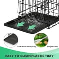 thumbnail image 2 of BestPet Dog Crate 18" Foldable Metal Kennel,Secure Slide-Bolt Latches, Leakproof Tray Portable Dog Cage for Small Breeds for Travel, Indoor & Outdoor Use,Black, 2 of 6