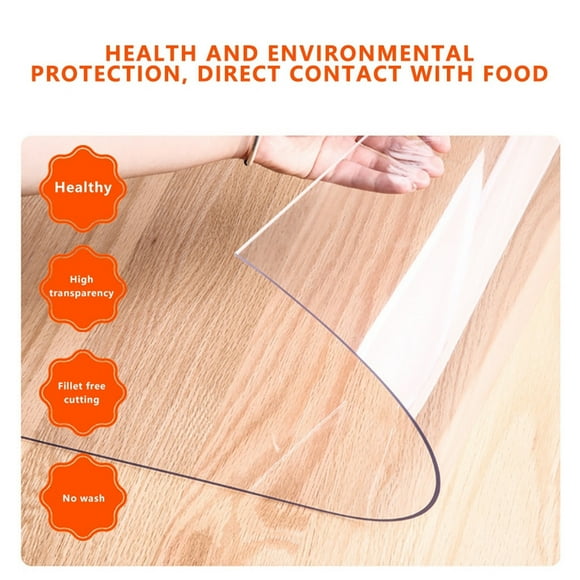 EGNMCR Tablecloths, Table Runner PVC Clear Table Cover Tablecloth Transparent Desk Protector Pad Mat Table cushion