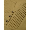 thumbnail image 5 of eloria Women's Fashion Solid Kurti In Mandarin Collar Neck Design, Fabric : Cotton, Color : Brown, Size : Small, 5 of 5