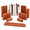 Red Brown-Garden, variant on Rubber Wood Kubb Yard Game Set With Carry Bag
