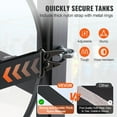 thumbnail image 5 of Gas Cylinder Storage Rack - Heavy Duty Steel Frame for 3x30lbs Refrigerant Tanks + 3 Small Bottles, Freon & Oxygen Compatible, 5 of 7