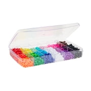 Large Rainbow Pony Bead Box By Creatology - Plastic Beads for Making Jewelry - Charms - Key Chains - Friendship Bracelets - and Arts & Crafts - 1 Pack