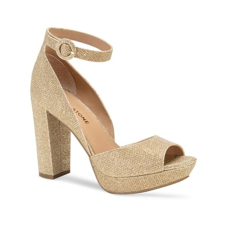 

Sun + Stone Womens Reeta Faux Leather Ankle Pumps