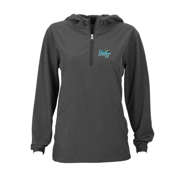 Women's Charcoal MTSU Blue Raiders Pullover Stretch Anorak Jacket