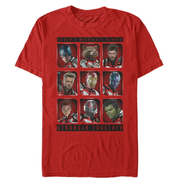 Men's Marvel Avengers: Endgame Stronger Together Bingo  Graphic Tee Red X Large