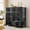 Black 2, variant on 9 Tall Fabric Clothes Cabinet Storage Organizers And Wood Top Surface Table Chest Of Drawers,Black