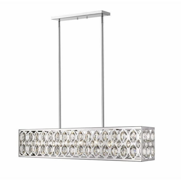 7 Light Chandelier in Metropolitan Style 9.25 inches Wide By 9 inches High-Chrome Finish Bailey Street Home 372-Bel-3173377