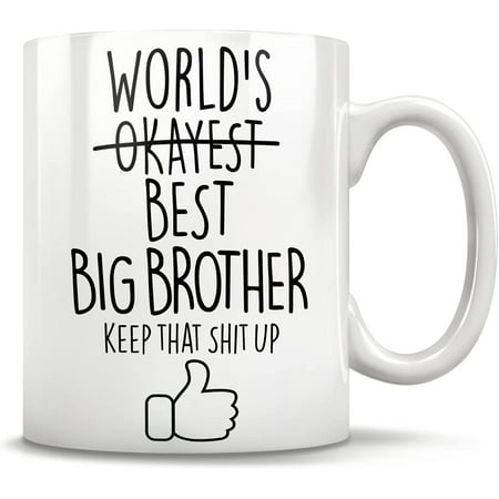 

Big Brother Gifts Big Brother Mug Worlds Best Brother Mug Birthday Gift idea Gift from Little Brother or Sister idea Coffee Cup 11oz