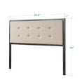 thumbnail image 3 of Zinus Barbara Upholstered Metal Headboard, Queen, Taupe, 3 of 6