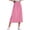 Pink, variant on Npasoilc High Waist A-Line Skirt for Women Summer Solid Color Side Split Elastic Waist Casual Midi Skirt With Pockets