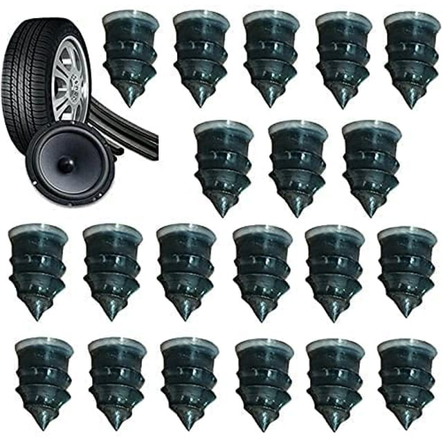 Auto Motorcycle Vacuum Tire Repair Rubber Nail, Tire Repair Rubber Nail Fast Tool Self-service Tire Repair Nail, Easy Install - for Motorcycle, Car, Pickup, Truck (20Pcs, Small)