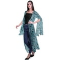 thumbnail image 3 of Moomaya Viscose Georgette Printed Long Shrug Slit Sleeves Cardigans For Women, 3 of 5