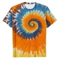 thumbnail image 4 of Dolkfu Summer Shirts for Men Tie Dye Orange Short Sleeve Graphic Tees Pullover Crew Neck Fitness Mens T-Shirts,L, 4 of 5