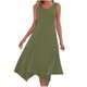 thumbnail image 1 of Pantalones Cortos para Vestidos Bajos Mujeres sin Mangas Cuello Redondo Cordón Ruffle A-Line Mini Vestido Poliéster, Vestido Casual para Citas Y Fiesta, 1 of 8