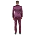 thumbnail image 4 of Tazzio Skinny Fit Shiny Satin Tuxedo 3 Piece Suit Set with Bowtie, 4 of 4