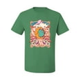 thumbnail image 2 of Wild Bobby Sun and Moon Groovy Vintage Daisy Flowers Stars Vintage Men Tee, Kelly, Medium, 2 of 6