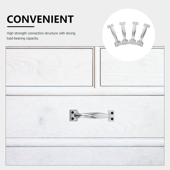CTIRCHIU Set of 4 Industrial Stainless Steel Pull Handles, Plated, for Interior and Exterior Doors